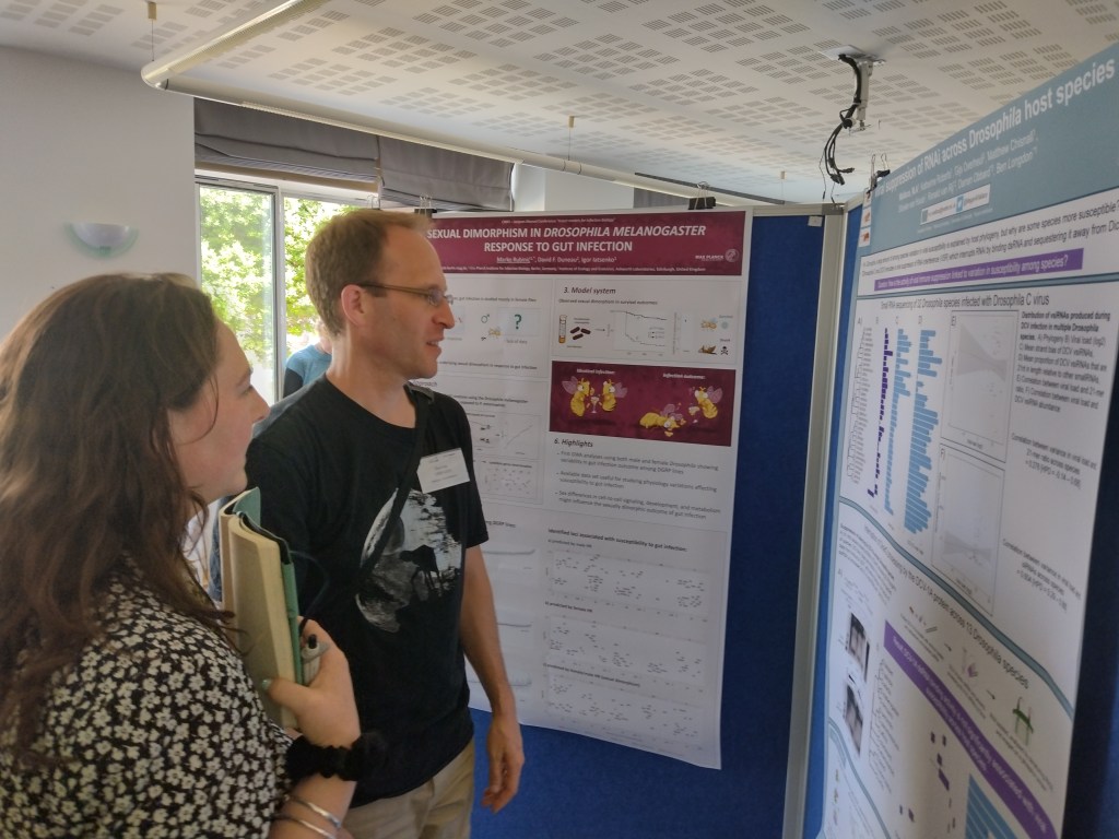 Megan and Darren at Jaques Monod Insect Pathogen meeting